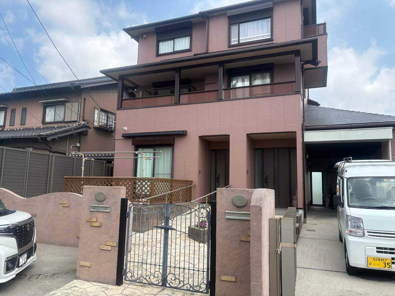 名古屋市にて外壁塗装・屋根塗装〈築25年戸建てのメンテナンス〉 施工前2