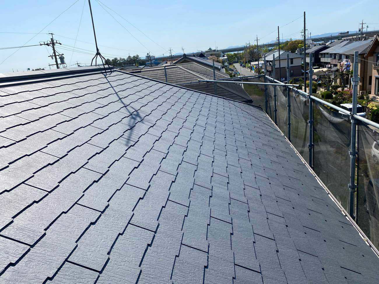 名古屋市にて雨漏り予防の屋根塗装メンテナンス〈築15年スレート屋根の施工〉 施工後